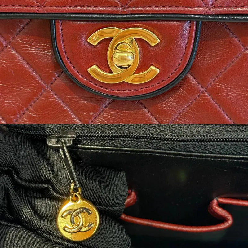 jw002-chanel-vintage-red-lambskin-25cm-flap-bag