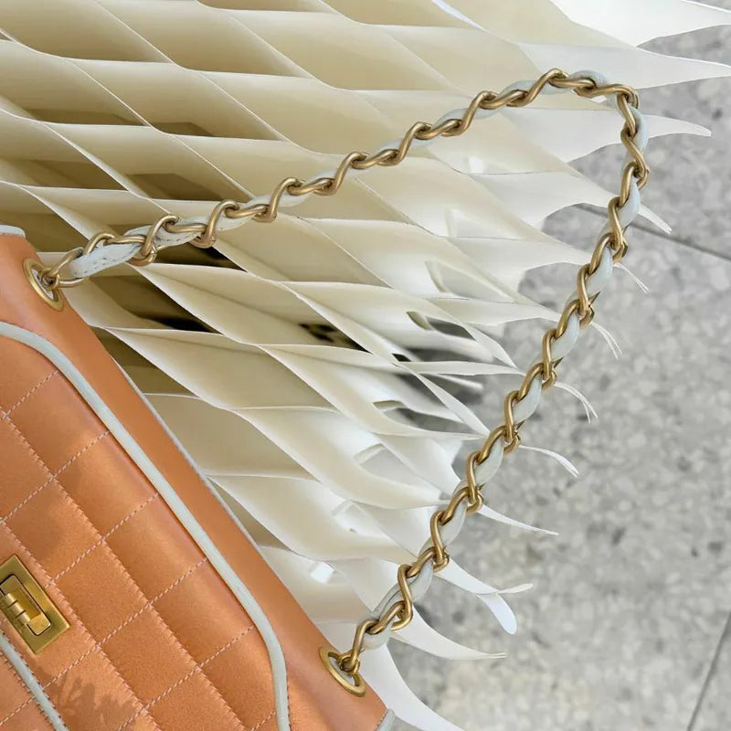 jw441-chanel-vintage-peach-satin-chocolate-bar-flap-bag