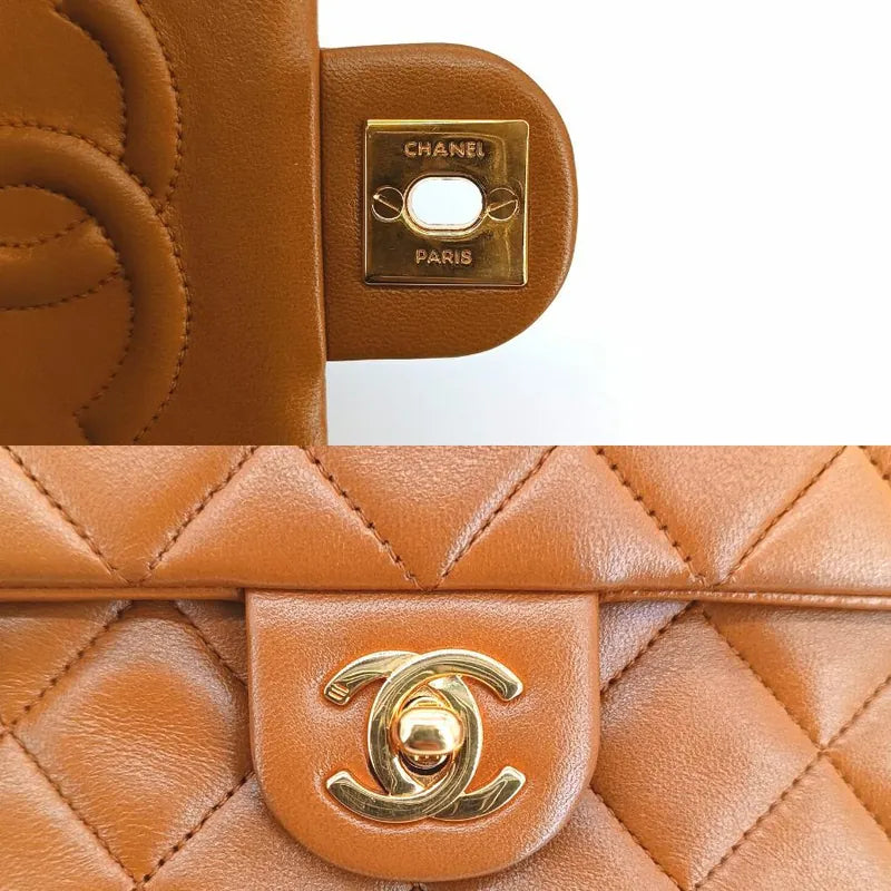 js678-chanel-vintage-brown-lambskin-20cm-mini-square-flap-bag