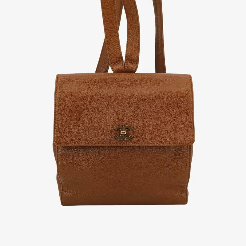 jt292-chanel-vintage-brown-caviar-leather-backpack