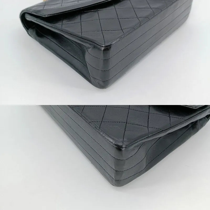 jah76-chanel-vintage-black-lambskin-quilted-flap-bag