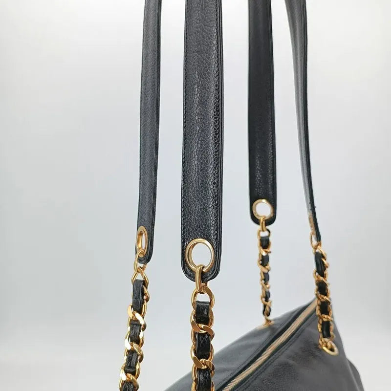c410-chanel-vintage-black-caviar-leather-tote-bag