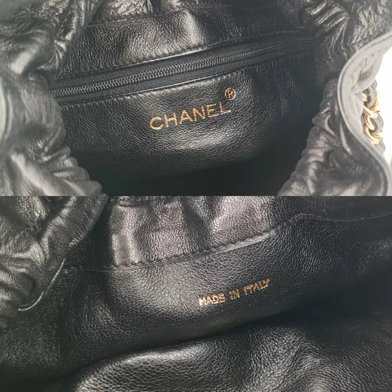 jt183-chanel-vintage-black-lambskin-drawstring-bucket-bag