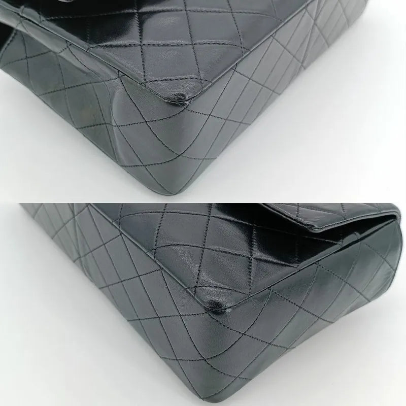 js552-chanel-vintage-black-lambskin-27cm-classic-flap-bag