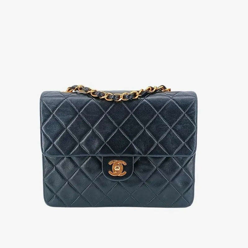 jt099-chanel-vintage-black-lambskin-20cm-mini-square-flap-bag