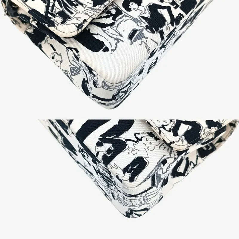 sh013-chanel-vintage-white-black-canvas-karl-lagerfeld-sketch-classic-flap-bag