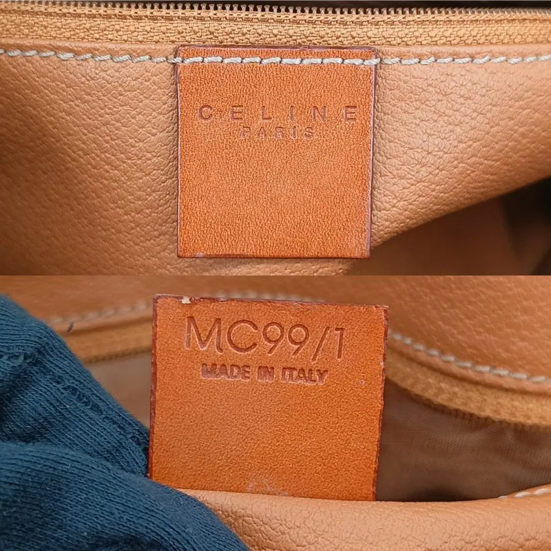 jt619-celine-brown-canvas-macadam-shoulder-bag