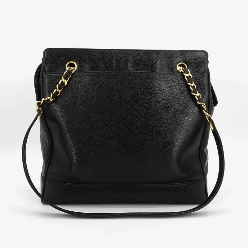jr185-chanel-vintage-black-caviar-leather-6cc-embossed-logo-tote-bag