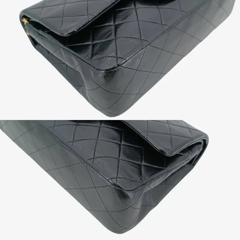 ra840-chanel-vintage-black-lambskin-25cm-classic-flap-bag