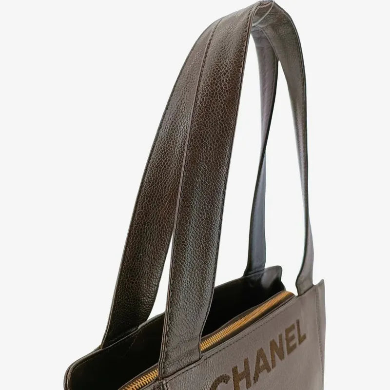 ra937-chanel-vintage-brown-caviar-leather-embroidered-logo-tote-bag