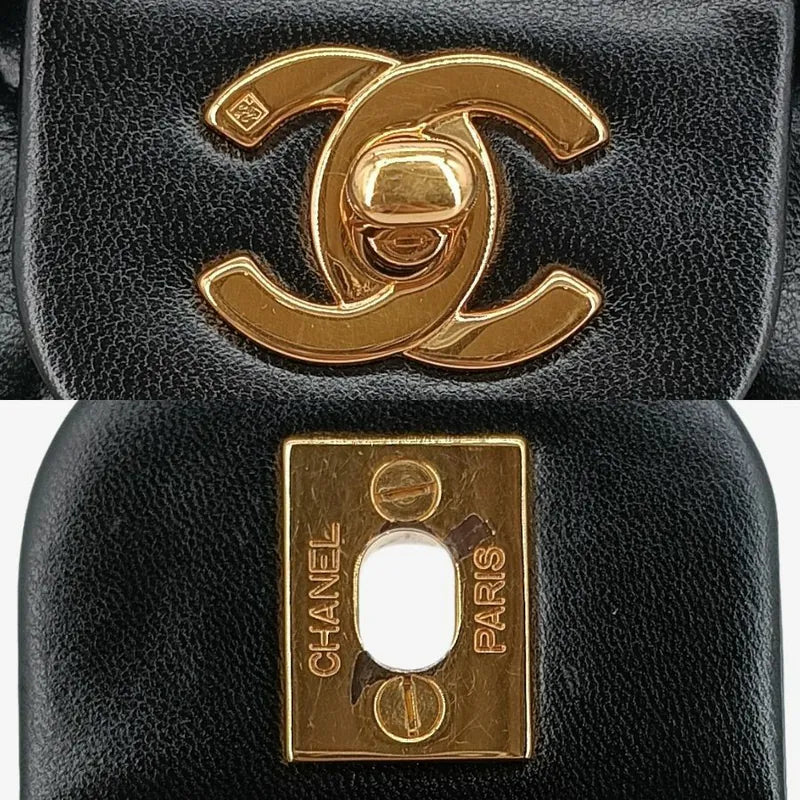 ra832-chanel-vintage-black-lambskin-25cm-classic-flap-bag