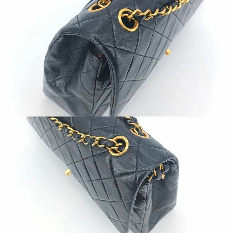 jt154-chanel-vintage-black-lambskin-25cm-classic-flap-bag