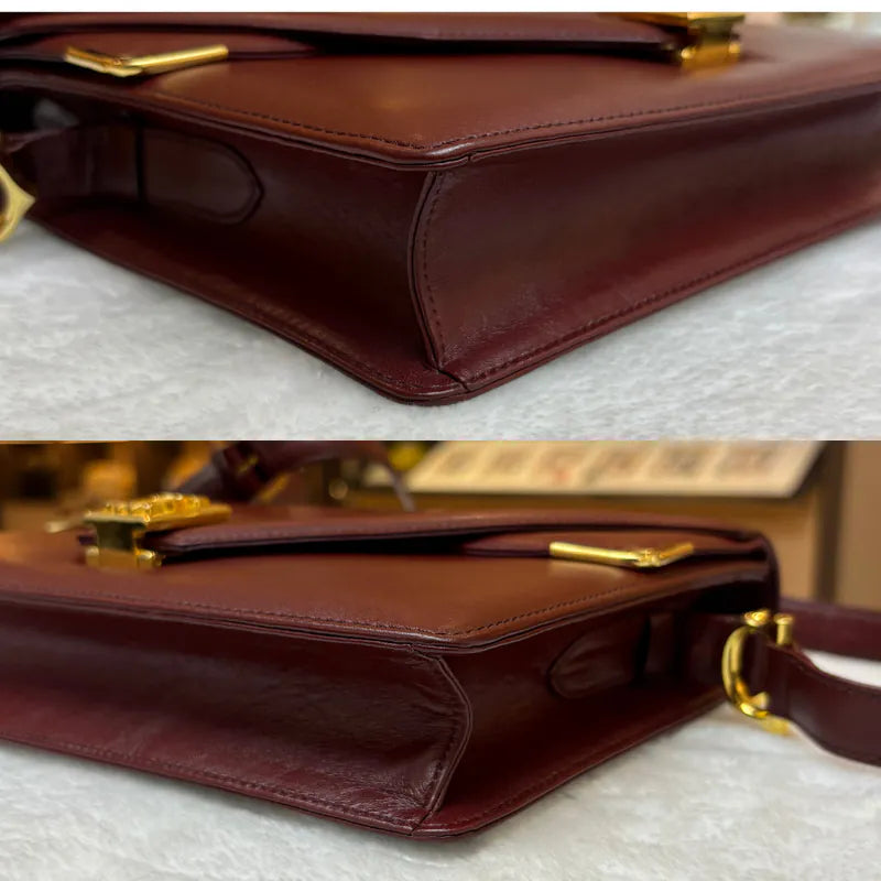 jx660-cartier-vintage-burgundy-leather-shoulder-bag