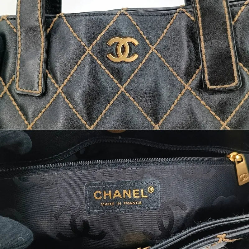 jt053-chanel-vintage-black-calfskin-wild-stitch-tote-bag