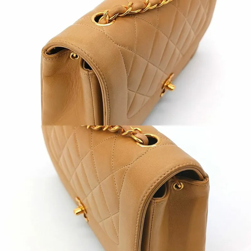 js328-chanel-vintage-beige-lambskin-25cm-diana-flap-bag