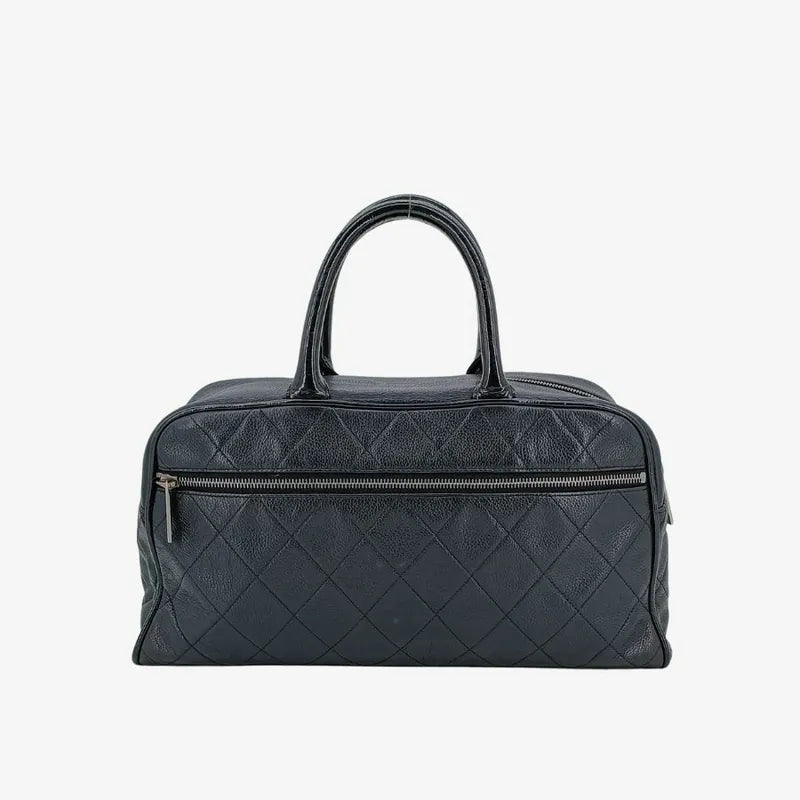 c463-chanel-vintage-black-caviar-leather-boston-bag