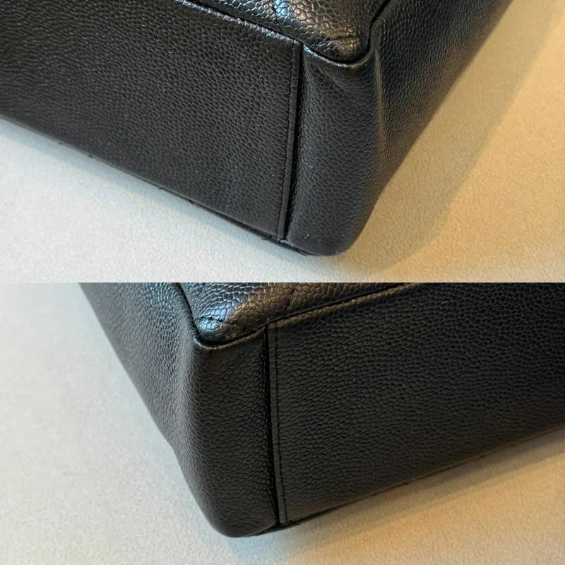 jw388-chanel-vintage-black-caviar-leather-embossed-logo-pst-tote-bag