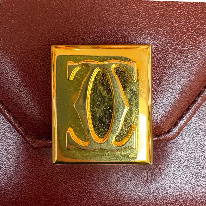 jx660-cartier-vintage-burgundy-leather-shoulder-bag