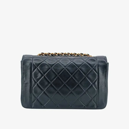 jt566-chanel-vintage-black-lambskin-25cm-diana-flap-bag