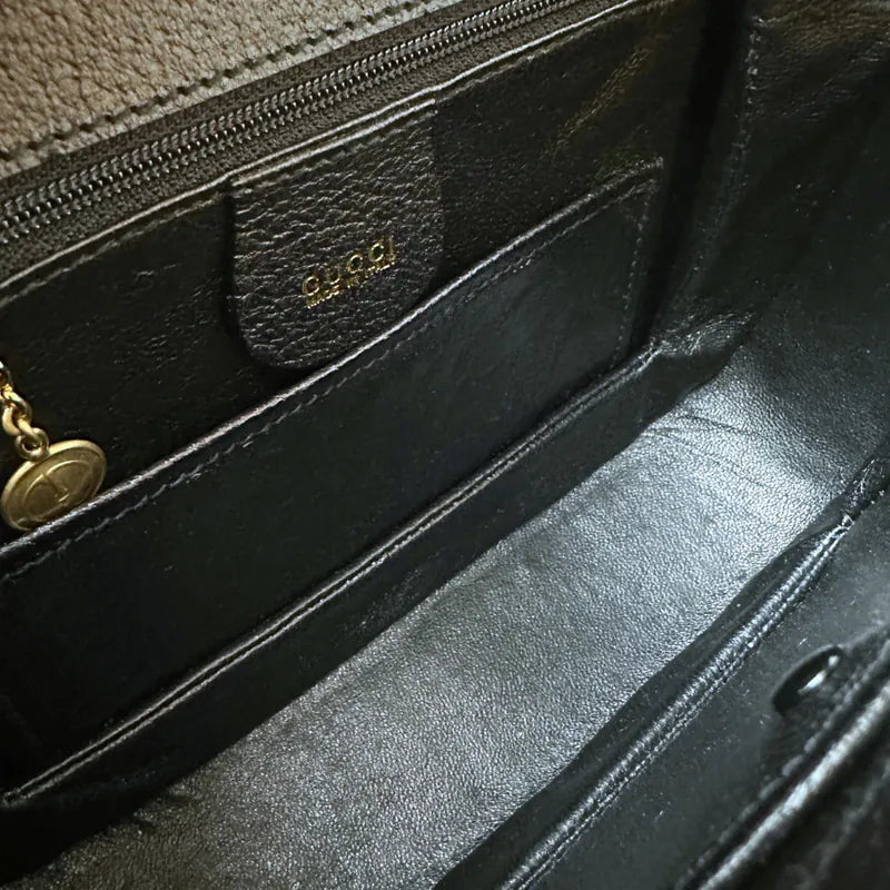 jw392-gucci-vintage-black-pigskin-leather-bamboo-shoulder-bag