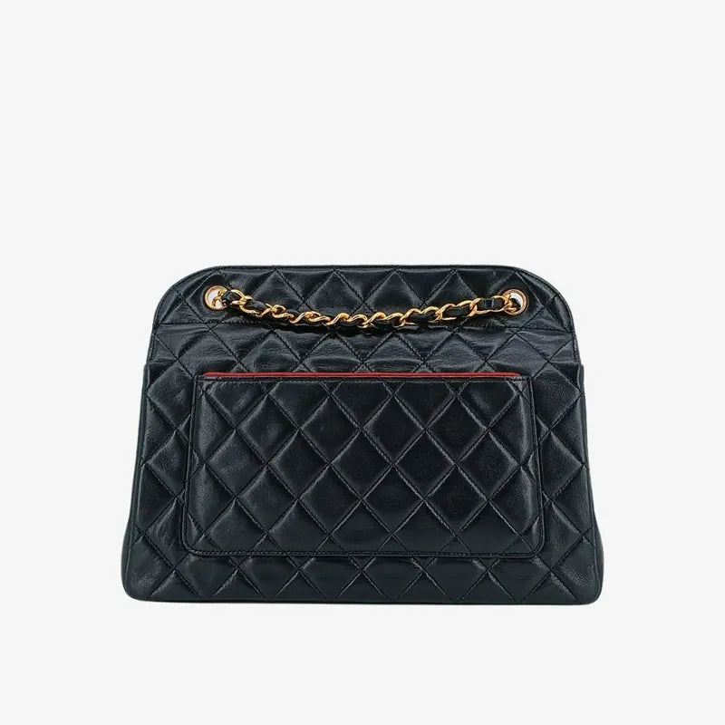 jt884-chanel-vintage-black-lambskin-flap-bag