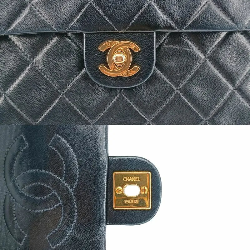 jt099-chanel-vintage-black-lambskin-20cm-mini-square-flap-bag