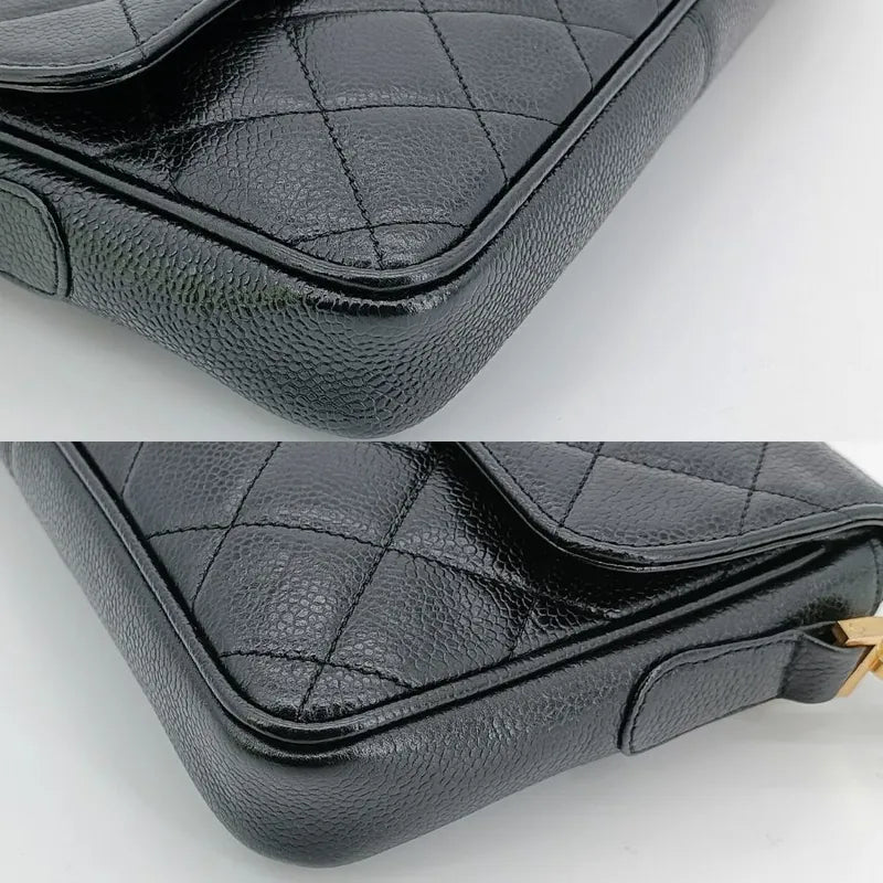 c328-chanel-vintage-black-caviar-leather-quilted-flap-bag
