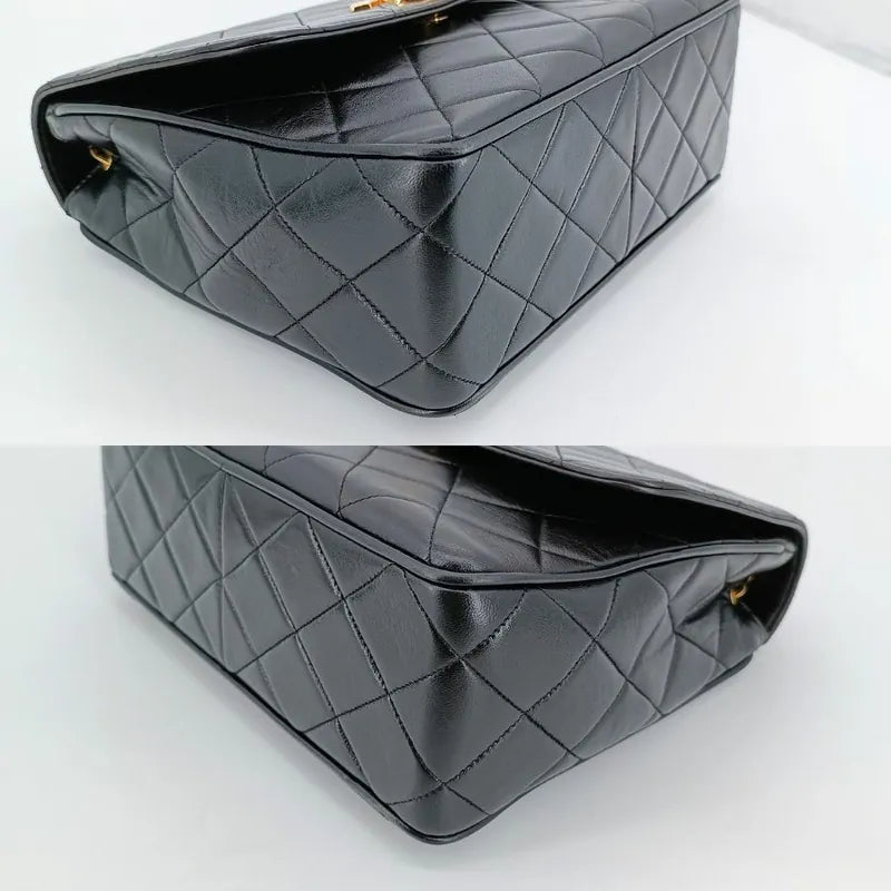 jt228-chanel-vintage-black-lambskin-qulited-flap-bag