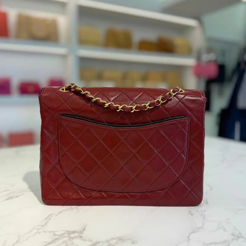 jw002-chanel-vintage-red-lambskin-25cm-flap-bag