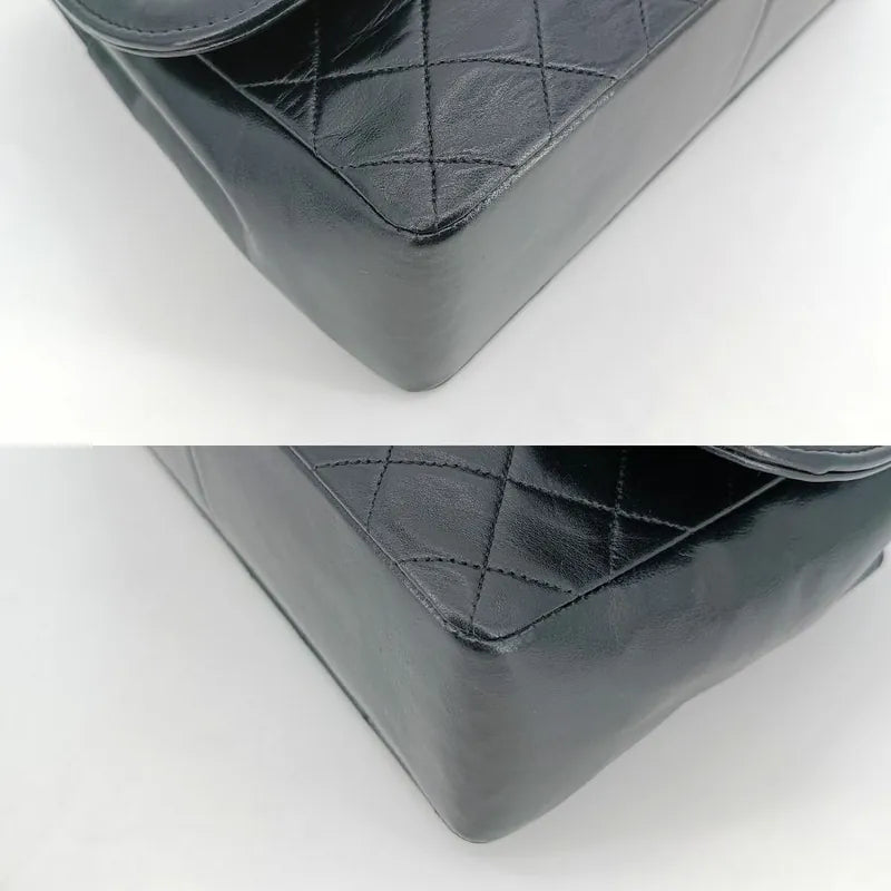 jah100-chanel-vintage-black-lambskin-quilted-flap-bag