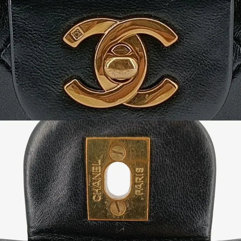 c524-chanel-vintage-black-lambskin-23cm-classic-flap-bag