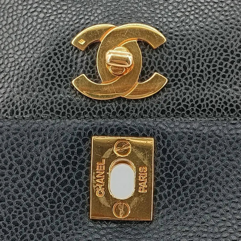 rb615-chanel-vintage-black-caviar-leather-shoulder-bag