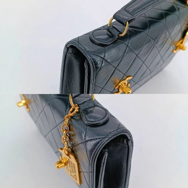 rb245-chanel-vintage-black-lambskin-double-turnlock-flap-bag