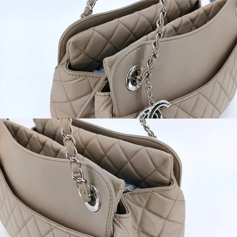 yu007-chanel-brown-lambskin-quilted-tote-bag