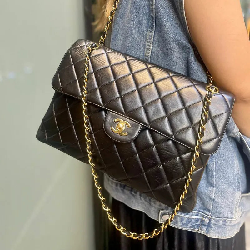 rb742-chanel-vintage-black-lambskin-double-side-jumbo-flap-bag