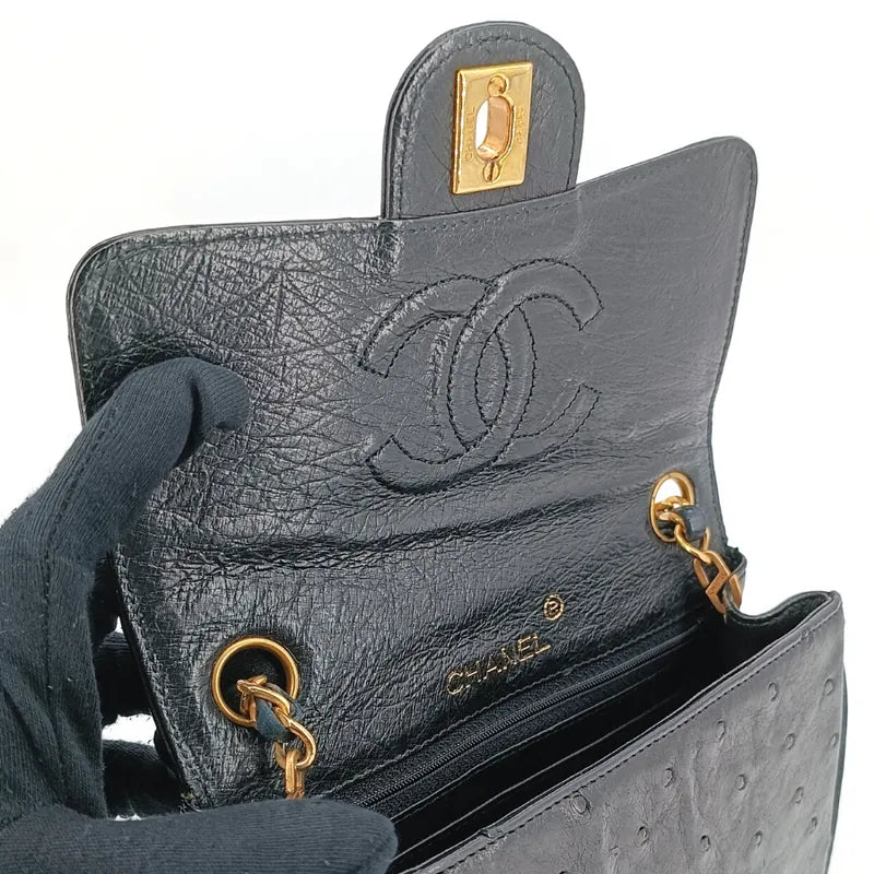 sh019-chanel-vintage-black-ostrichskin-17cm-mini-square-flap-bag