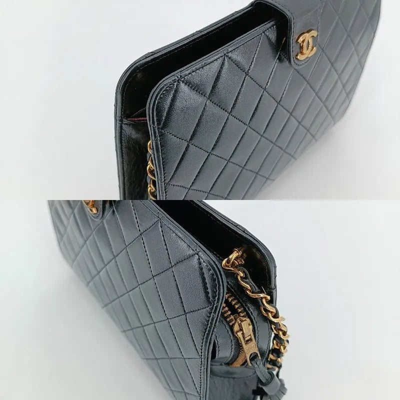 jt295-chanel-vintage-black-lambskin-quilted-shoulder-bag