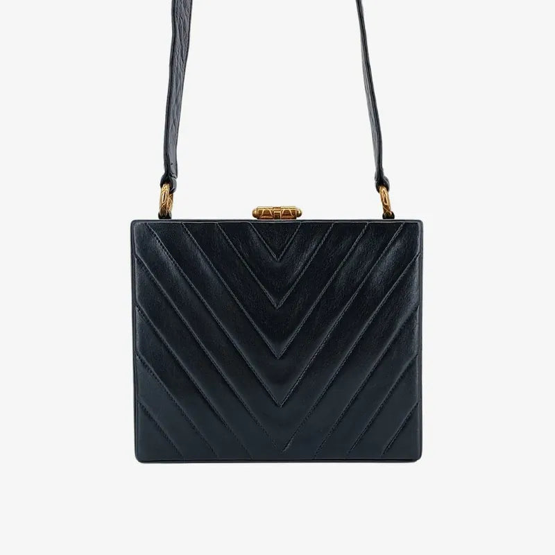 jah110-chanel-vintage-black-lambskin-chevron-box-bag