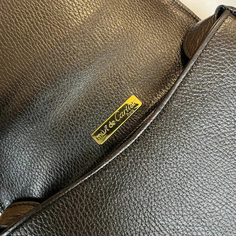 jx658-cartier-vintage-black-shoulder-bag