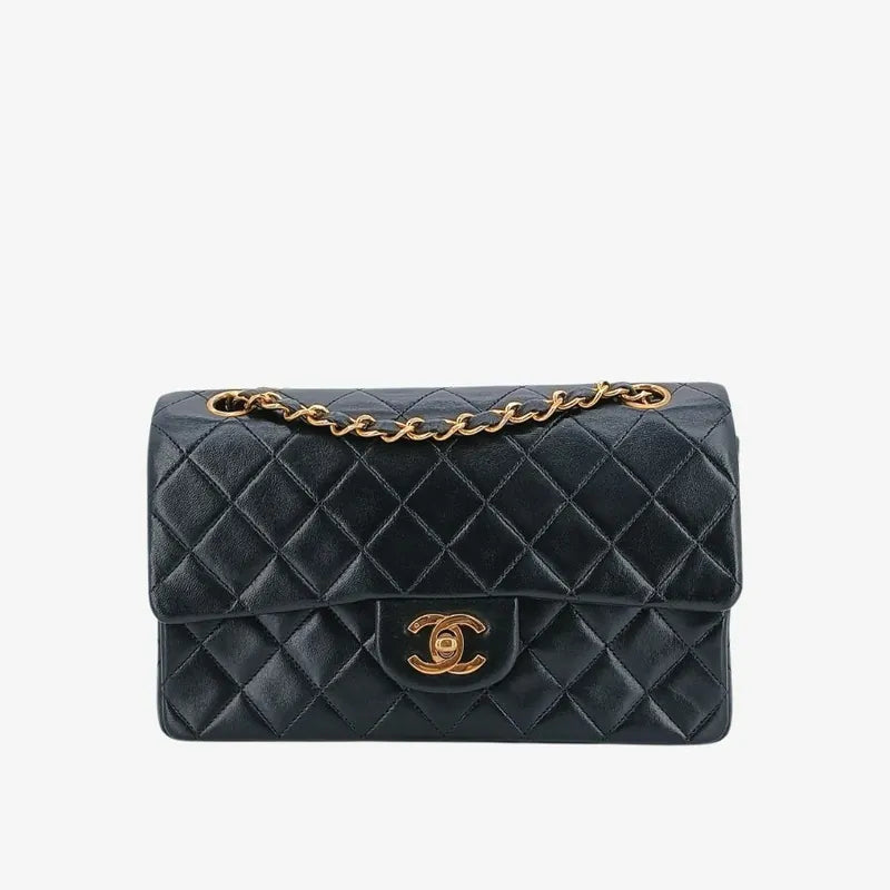 ra707-chanel-vintage-black-lambskin-23cm-classic-flap-bag