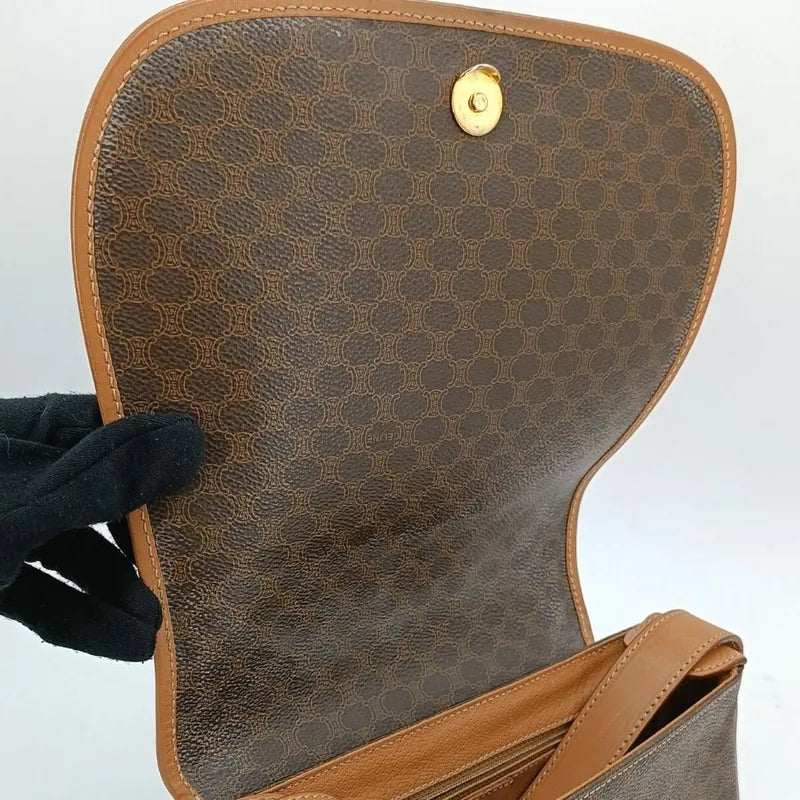 ra043-celine-brown-canvas-macadam-shoulder-bag