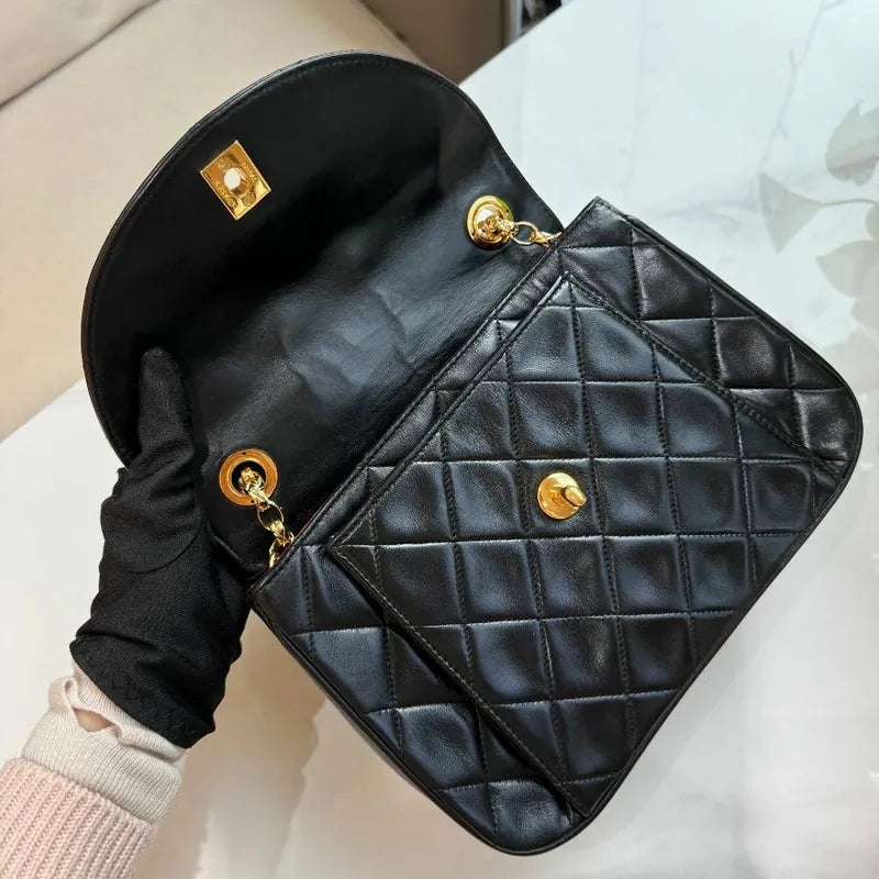 rc658-chanel-vintage-black-lambskin-gold-chain-flap-bag