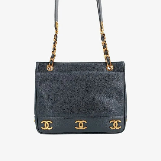 jt691-chanel-vintage-black-caviar-leather-triple-cc-tote-bag