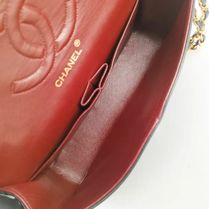 ra475-chanel-vintage-black-lambskin-25cm-classic-flap-bag