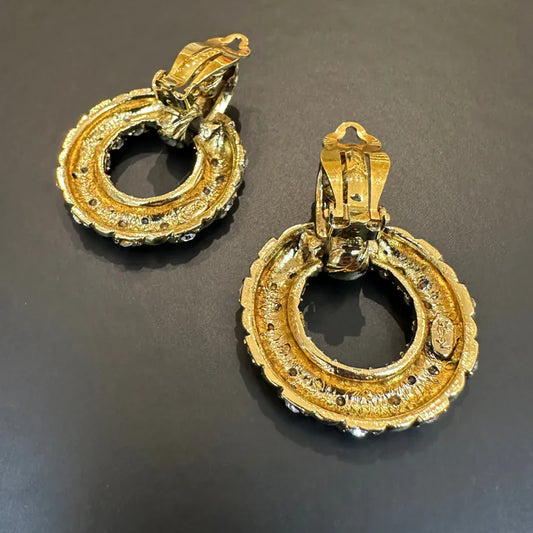 jy332-ysl-vintage-gold-plated-clip-on-earrings