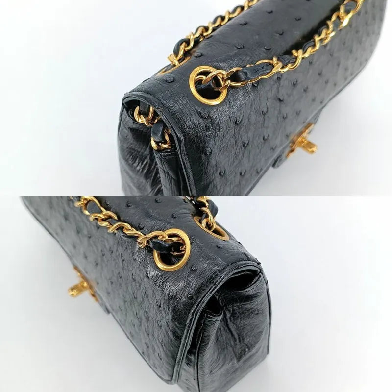 sh020-chanel-vintage-black-ostrichskin-23cm-classic-flap-bag