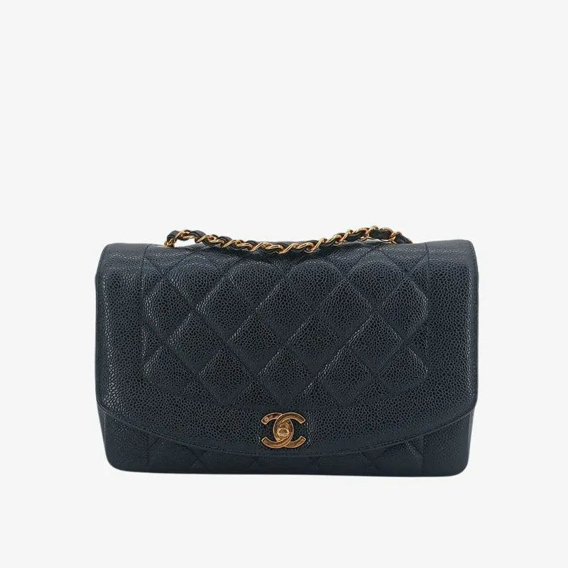 90221569-chanel-vintage-black-caviar-leather-25cm-diana-flap-bag