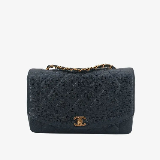 90221569-chanel-vintage-black-caviar-leather-25cm-diana-flap-bag