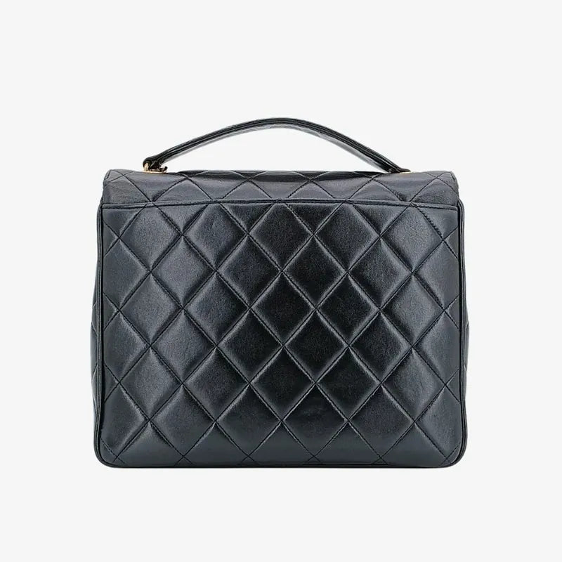 jt228-chanel-vintage-black-lambskin-qulited-flap-bag