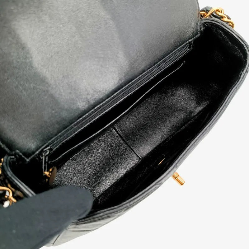 c360-chanel-vintage-black-lambskin-quilted-flap-handbag